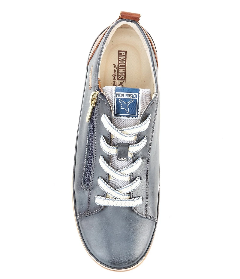 Pikolinos Vigo Zip Lace Up Leather Oxford Sneakers