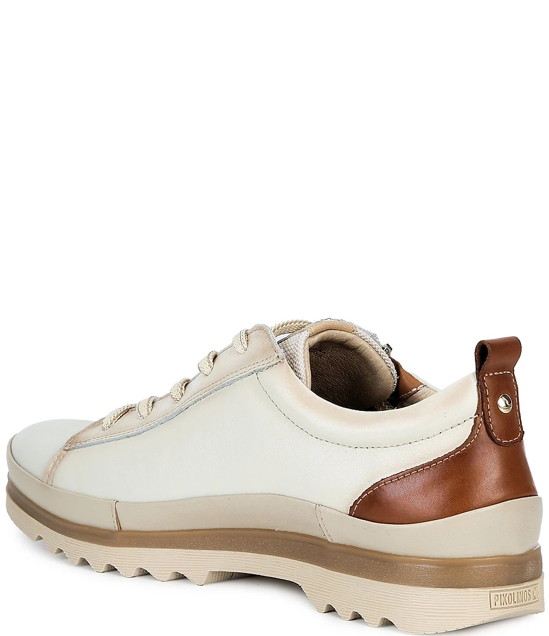 Pikolinos Vigo Zip Lace Up Water-Resistant Leather Oxford Sneakers