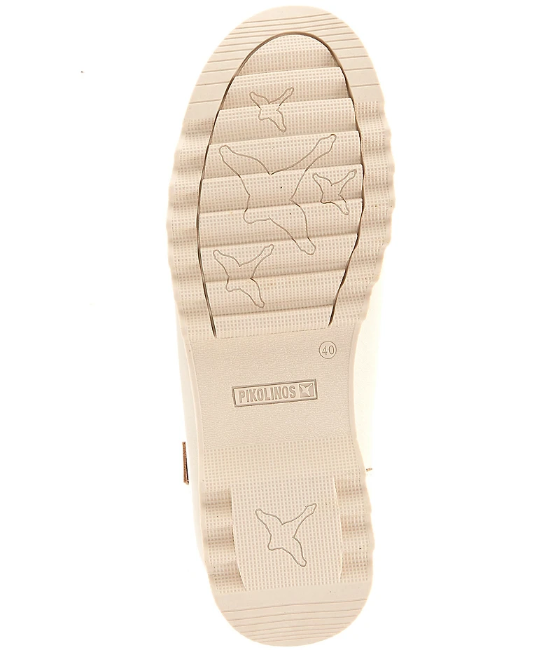 Pikolinos Vigo Zip Lace Up Water-Resistant Leather Oxford Sneakers