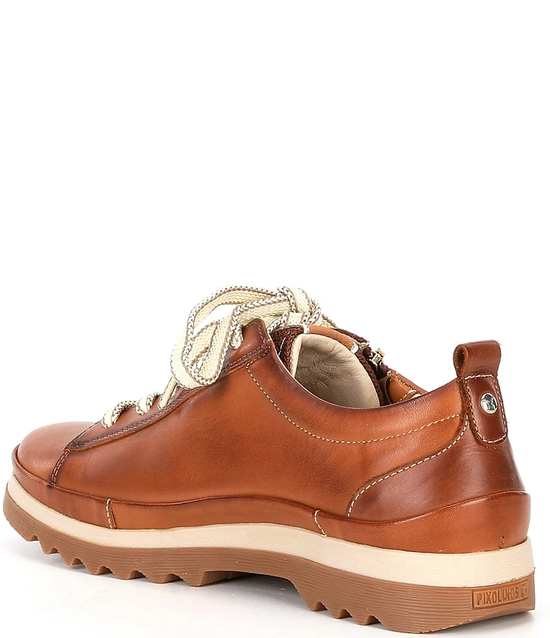 Pikolinos Vigo Zip Lace Up Leather Oxford Sneakers