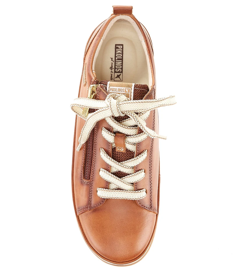 Pikolinos Vigo Zip Lace Up Leather Oxford Sneakers