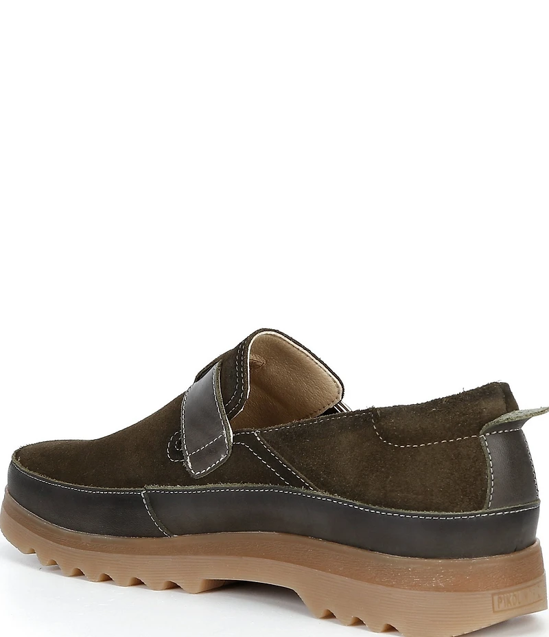 Pikolinos Vigo Suede Buckle Strap Clogs