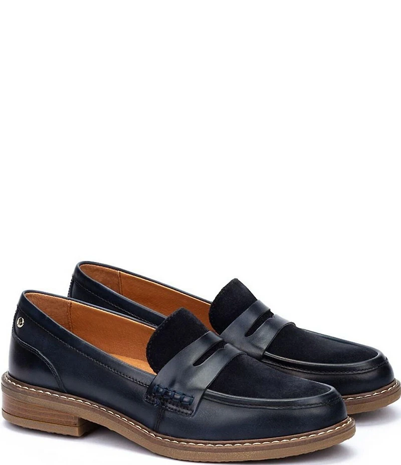 Pikolinos Women's Aldaya Leather and Suede Penny Loafers