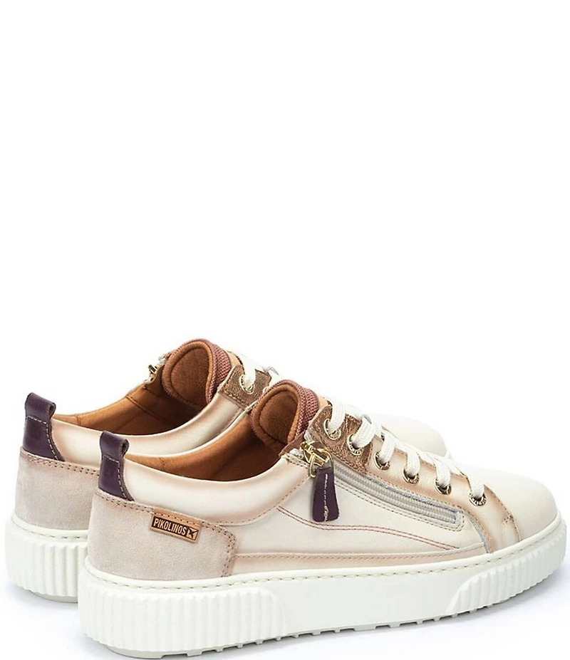Pikolinos Women's Riells Leather Zip Platform Sneakers