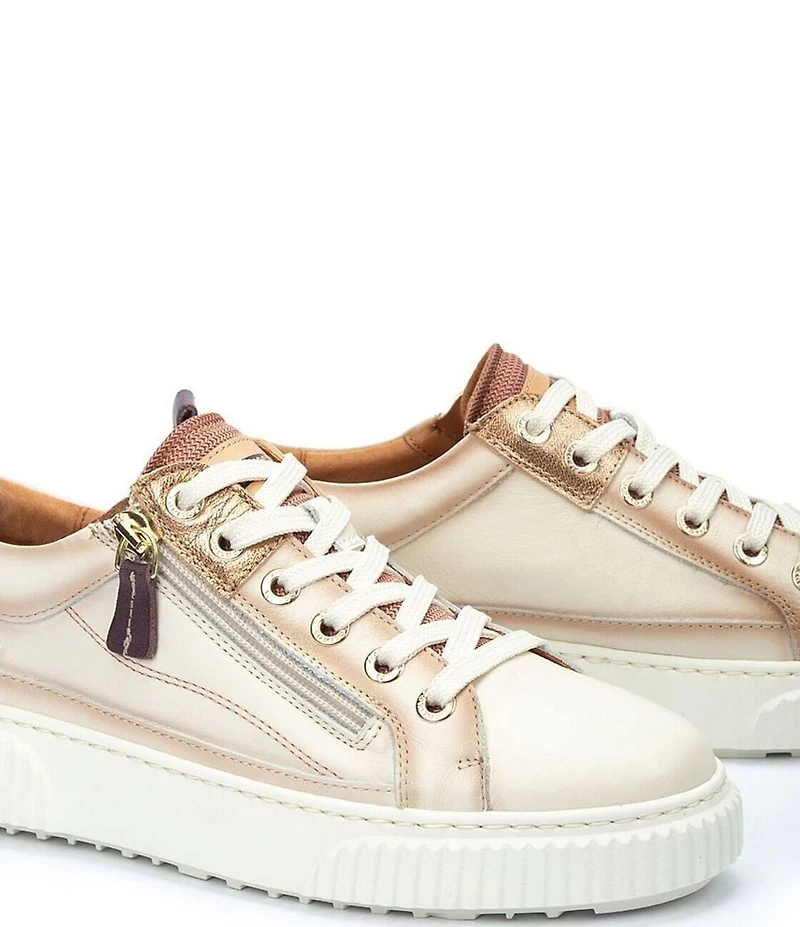 Pikolinos Women's Riells Leather Zip Platform Sneakers