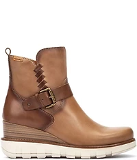 Pikolinos Women's Sanlucar Leather Buckle Hardware Wedge Booties