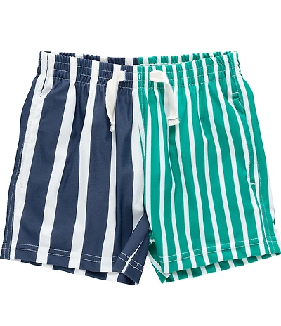 Blue Rooster by Pink Chicken Baby Boys Stripe Colorblock Swim Trunks