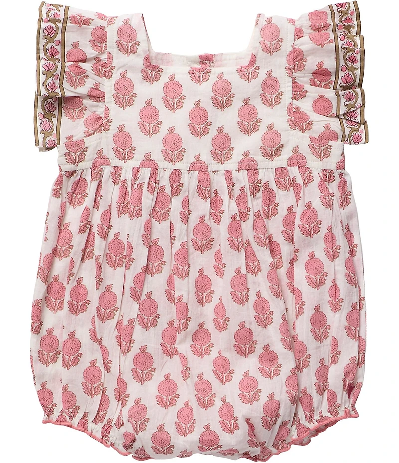 Pink Chicken Baby Girls Elsie Dahlia Floral Print Bubble