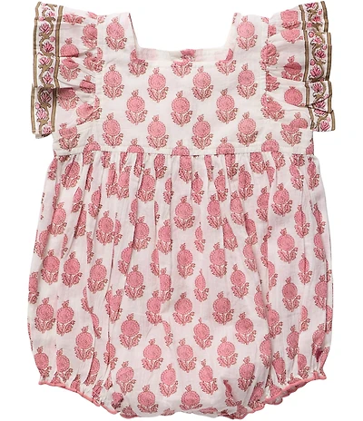 Pink Chicken Baby Girls Elsie Dahlia Floral Print Bubble