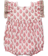 Pink Chicken Baby Girls Elsie Dahlia Floral Print Bubble