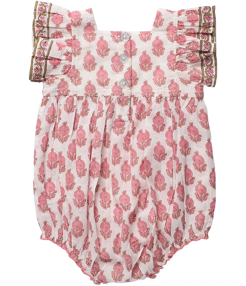 Pink Chicken Baby Girls Elsie Dahlia Floral Print Bubble