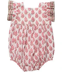 Pink Chicken Baby Girls Elsie Dahlia Floral Print Bubble
