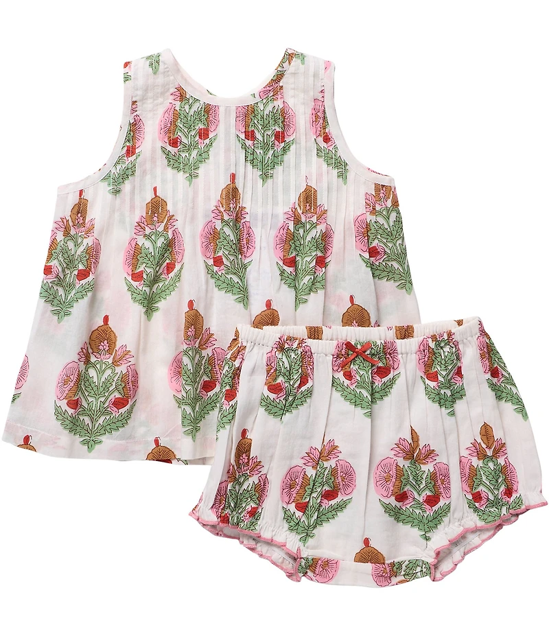 Pink Chicken Baby Girls Jaipur Pink Bellflower Print 2-Piece Set