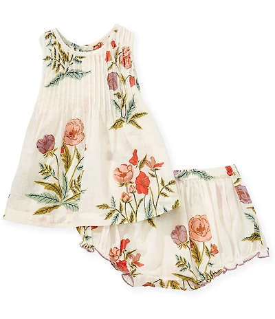 Pink Chicken Baby Girls Jaipur Rosewick Poppy Print 2-Piece Set