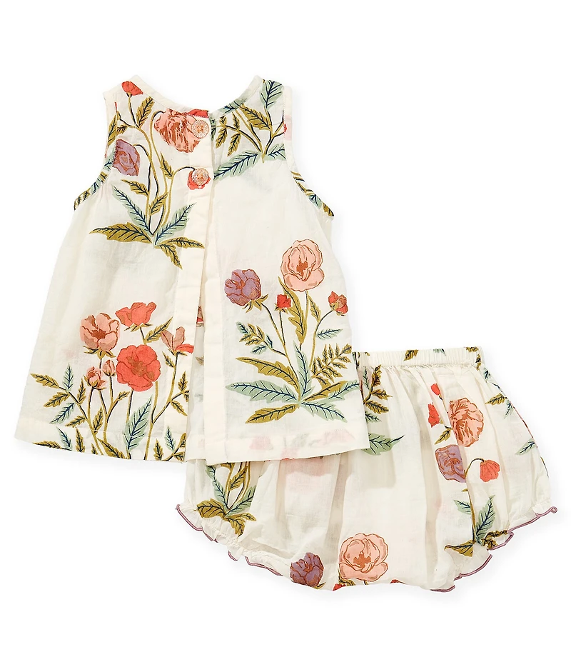 Pink Chicken Baby Girls Jaipur Rosewick Poppy Print 2-Piece Set