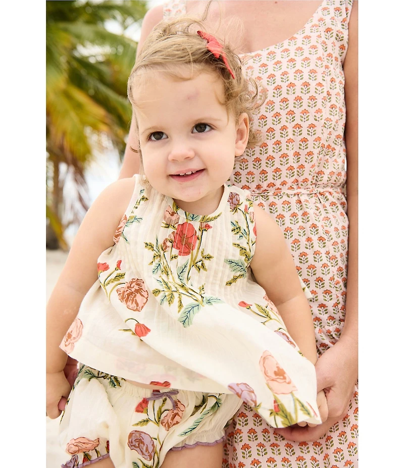 Pink Chicken Baby Girls Jaipur Rosewick Poppy Print 2-Piece Set