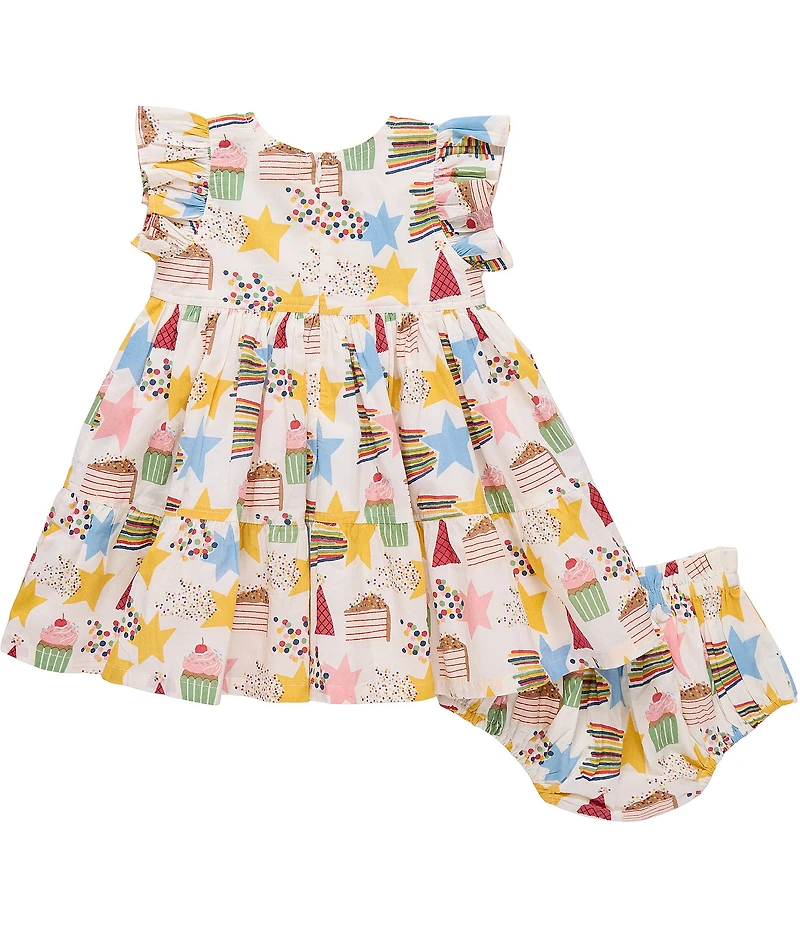 Pink Chicken Baby Girls Jennifer Birthday Star Dress