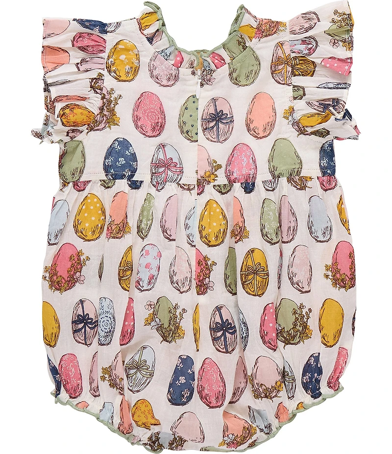 Pink Chicken Baby Girls Jennifer Easter Egg Bubble Romper