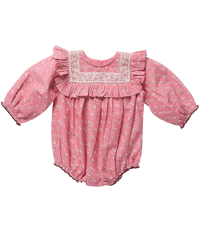 Pink Chicken Baby Girls Small Paisley Quinn Bubble Romper