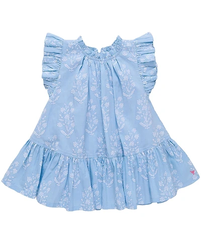 Pink Chicken Big Girls Harper Printed Ruffle Sleeve Dress