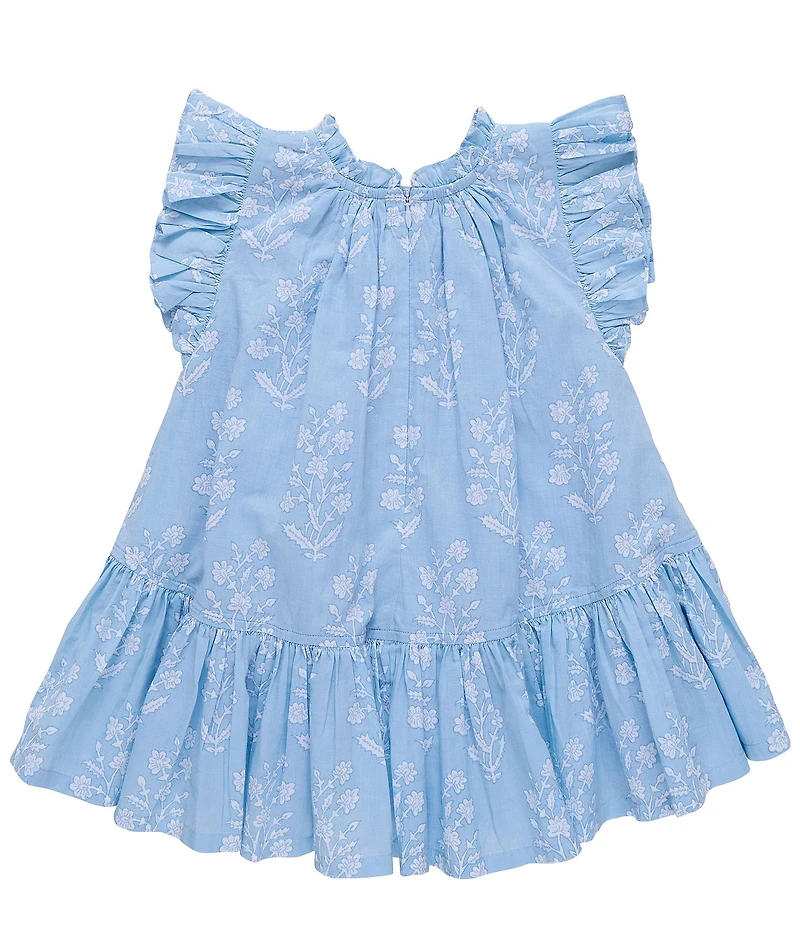 Pink Chicken Big Girls Harper Printed Ruffle Sleeve Dress