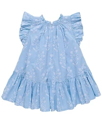 Pink Chicken Big Girls Harper Printed Ruffle Sleeve Dress