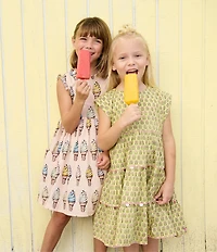 Pink Chicken Big Girls Peachy Sleeveless Dress