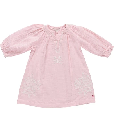 Pink Chicken Big Girls Ava Embroidered Cotton Gauze Dress