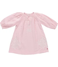 Pink Chicken Big Girls Ava Embroidered Cotton Gauze Dress
