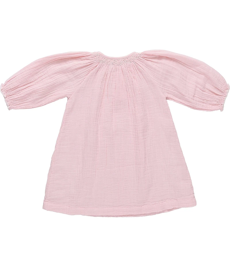 Pink Chicken Big Girls Ava Embroidered Cotton Gauze Dress