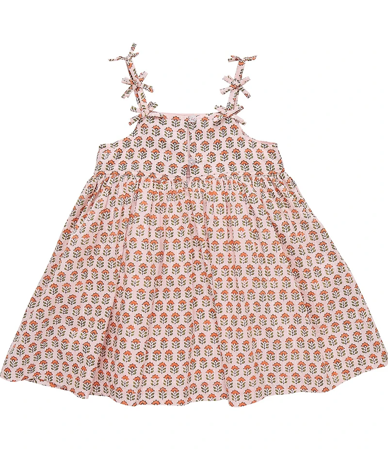 Pink Chicken Big Girls Babydoll Bow Straps Tia Dress