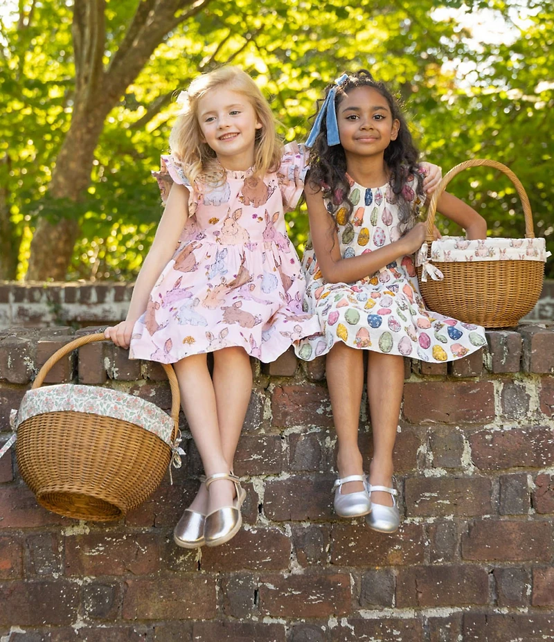 Pink Chicken Little Girls Jennifer Bunny Ruffle Cotton Dress