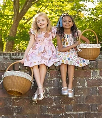 Pink Chicken Little Girls Jennifer Bunny Ruffle Cotton Dress