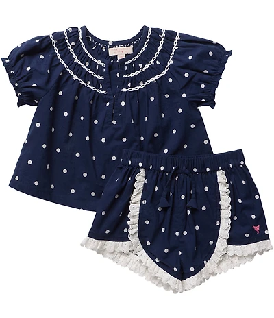 Pink Chicken Girls Americana Short Sleeve Ruffle Millie Set