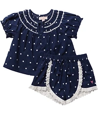 Pink Chicken Girls Americana Short Sleeve Ruffle Millie Set