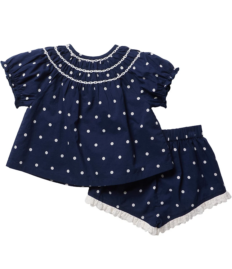 Pink Chicken Little Girls Americana Short Sleeve Ruffle Millie Set