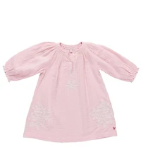 Pink Chicken Little Girls Ava Embroidered Cotton Gauze Dress