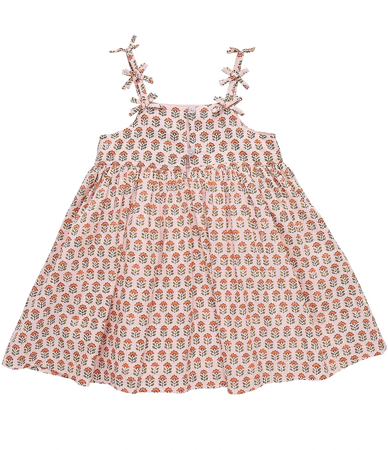 Pink Chicken Little Girls Baby Doll Bow Straps Tia Dress