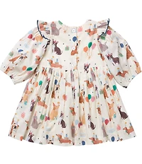 Pink Chicken Little Girls Brooke Puff Sleeve Dress