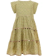 Pink Chicken Little Girls Peachy Sleeveless Dress