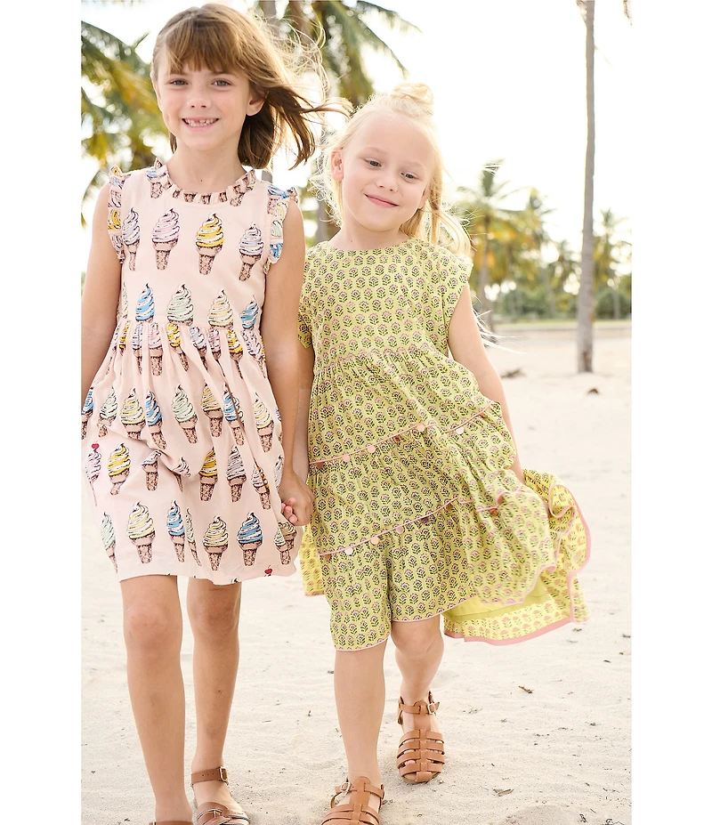 Pink Chicken Little Girls Peachy Sleeveless Dress