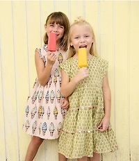 Pink Chicken Little Girls Peachy Sleeveless Dress