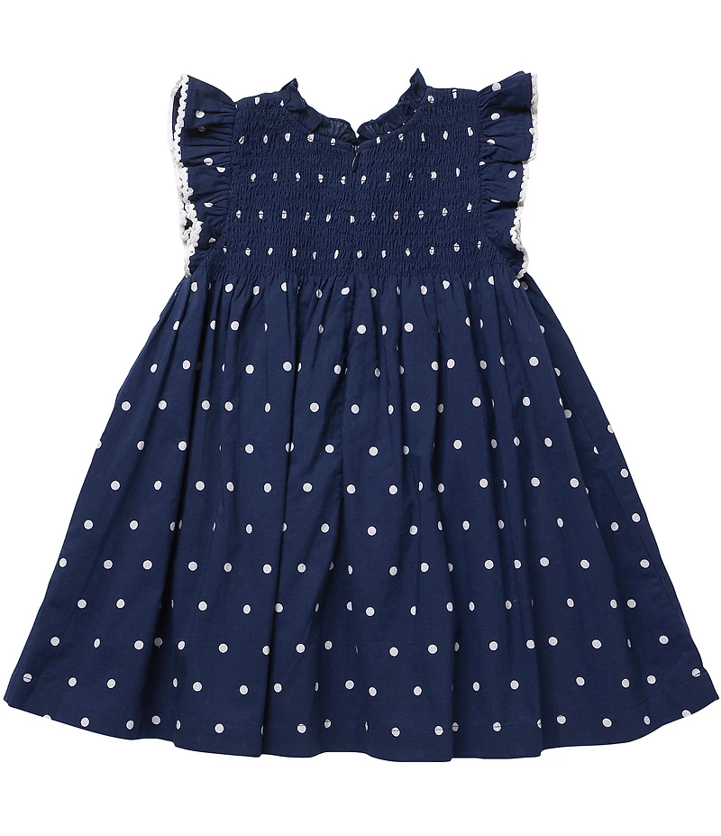 Pink Chicken Little Girls Americana Polka Dot Stevie Dress