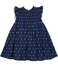 Pink Chicken Little Girls Americana Polka Dot Stevie Dress