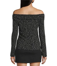 Pink Robin Off The Shoulder Foldover Flare Sleeve Top