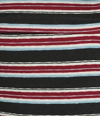 Pink Robin Striped Off-The-Shoulder Foldover Top