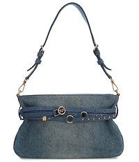 PINKO Denim Mini Belt Shoulder Bag