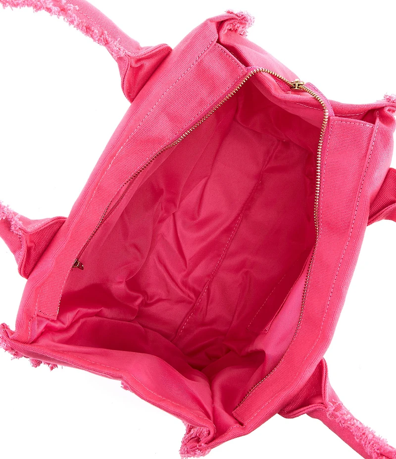 PINKO Logo Canvas Beach Tote Bag