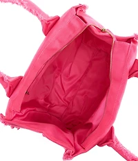 PINKO Logo Canvas Beach Tote Bag