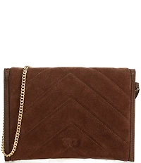 PINKO Suede Envelope Crossbody Bag